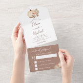 Wedding White Pumpkins Boho Terracotta UAWG All In One Einladung (Abreißen)