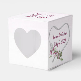 Wedding White Ribbon Herz Geschenkschachtel