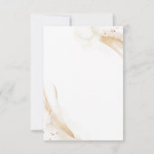 Wedding White Signature Emerald Green Rose RSVP Karte (Rückseite)