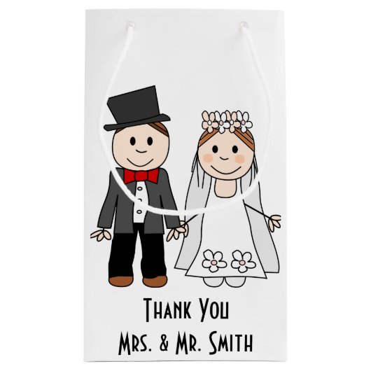 wedding willkommene Tasche oder Kleine Geschenktüte (Rückseite)
