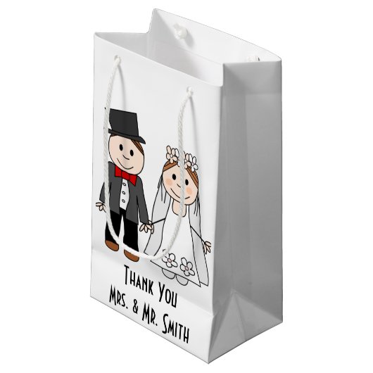 wedding willkommene Tasche oder Kleine Geschenktüte (Vorderseite Schrägansicht)
