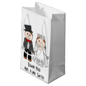 wedding willkommene Tasche oder Kleine Geschenktüte (Rückseite Schrägansicht)