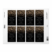 Wedding Wine Label Gold Midnight Glam (Vorne)
