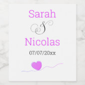Wedding wine label personalized minimalist  weinetikett (Einzelnes Label)