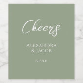 Wedding Wine Labels Elegant Typography Weinetikett (Einzelnes Label)