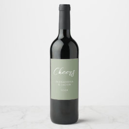 Wedding Wine Labels Elegant Typography Weinetikett