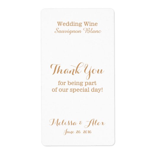 Wedding Wine Vielen Dank (Vorne)