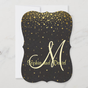 Wedding Wird Gold Glam Confetti Einladung