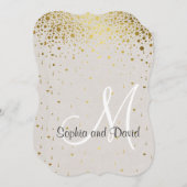 Wedding Wird Gold Glam Confetti Einladung (Vorne/Hinten)