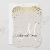 Wedding Wird Gold Glam Confetti Einladung (Vorderseite)