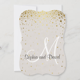 Wedding Wird Gold Glam Confetti Einladung