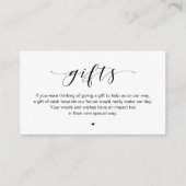 Wedding Wishing Well, A Note On Gifts Begleitkarte (Vorderseite)