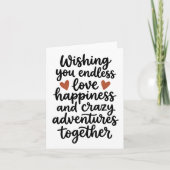 Wedding Wishing You Endless Love Happiness eco Karte (Vorderseite)