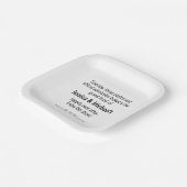 💍 Wedding Witty Minimalistisch Elegant Pappteller (Gewinkelt)