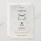 Wedding Wolf Groomsman Grey Shades Gold Bow Tie (Vorderseite)