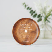 Wedding Wood Cut Unique Custom Invitation Einladung (Stehend Vorderseite)