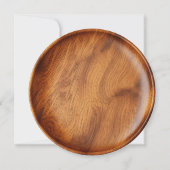 Wedding Wood Cut Unique Custom Invitation Einladung (Rückseite)