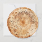 Wedding Wood Cut Unique Custom Invitation Einladung (Rückseite)