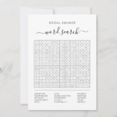 Wedding Word Scramble Bridal Shower Game Printable Einladung (Vorderseite)