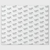 Wedding Wrapping Paper Couples Names Giftwrapping Geschenkpapier (Flach)
