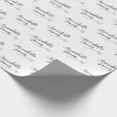 Wedding Wrapping Paper Couples Names Giftwrapping Geschenkpapier (Ecke)