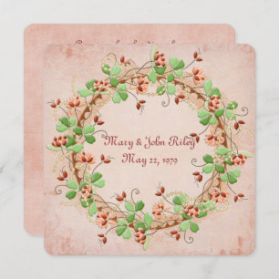 Wedding Wreath Vow Renewal Einladung