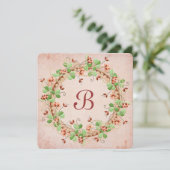 Wedding Wreath Vow Renewal Einladung (Stehend Vorderseite)