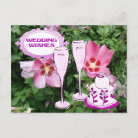 Wedding Wünsche, Champagner und Hochzeitstorte