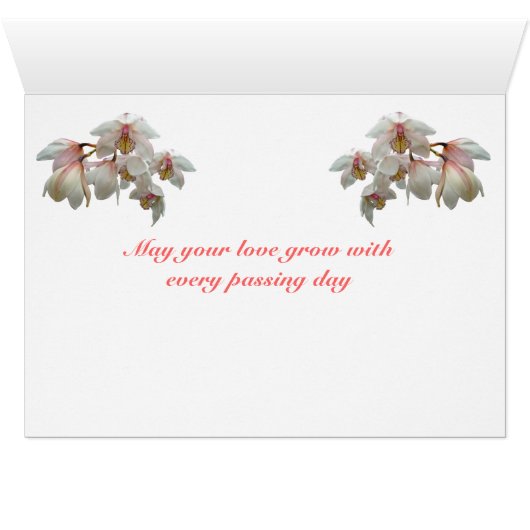 Wedding Wünsche - Orchideen (Innenansicht Horizontal (Unten))