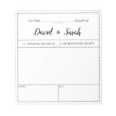 Wedding wünscht Beratung Notizblock (Vorderseite)