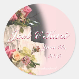 WeddingCakeSticker-anpassen Runder Aufkleber