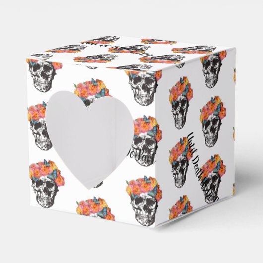WeddingFavour Box Skull Art bis zum Tod tun wir Te Geschenkschachtel (Vorderseite)