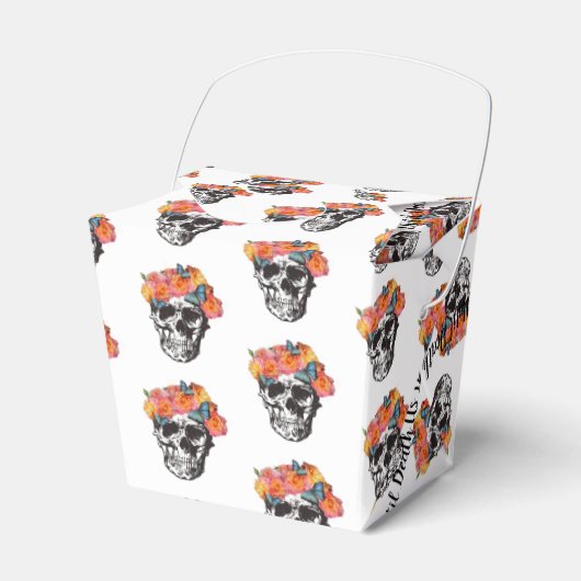 WeddingFavour Box Skull Art bis zum Tod tun wir Te Geschenkschachtel (Vorderseite)