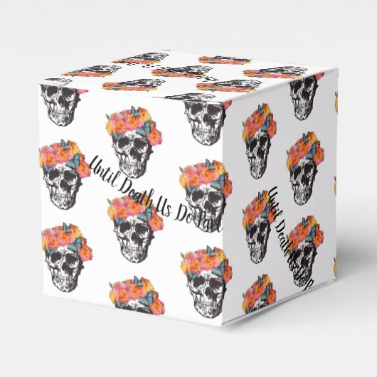 WeddingFavour Box Skull Art bis zum Tod tun wir Te Geschenkschachtel (Vorderseite)