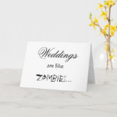 WEDDINGS ARE LIKE ZOMBIES KARTE (Gelbe Blume)