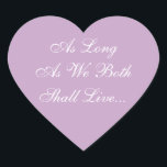 Weddings Invites Lilac Herz-Aufkleber<br><div class="desc">Colour Coordinating Lilac Wedding Lilac and White Envelope Stickers - Hochzeitsservice-Profis versuchen gewöhnlich, Folgendes zu entschlüsseln: Was sind die besten Hochzeits-Briefmarken in diesem Jahr? Diese unvergesslichen und machen Ihre eigenen Wedding Lilac und White Invite Envelope Stickers sind genau das Richtige für Hochzeit RSVP Postkarten neben verschiedenen Hochzeitsartikeln. Hochzeitslehre und Weiß...</div>