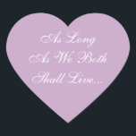 Weddings Invites Lilac Herz-Aufkleber<br><div class="desc">Colour Coordinating Lilac Wedding Lilac and White Envelope Stickers - Hochzeitsservice-Profis versuchen gewöhnlich, Folgendes zu entschlüsseln: Was sind die besten Hochzeits-Briefmarken in diesem Jahr? Diese unvergesslichen und machen Ihre eigenen Wedding Lilac und White Invite Envelope Stickers sind genau das Richtige für Hochzeit RSVP Postkarten neben verschiedenen Hochzeitsartikeln. Hochzeitslehre und Weiß...</div>