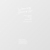 Weddings White Welcome Glamour Love Elegant Fensteraufkleber (Blatt)