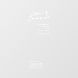 Weddings White Welcome Glamour Love Elegant Fensteraufkleber