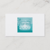 WeddingWire veranschlagte Visitenkarte (Rückseite)