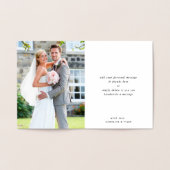 WEDEDANKEN DANKEN Paar frisch vermählte Liebe Folienkarte (Innenseite)