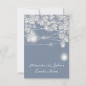 Wedellicht Jars Glitzer Grau Smoky Blau Einladung (Rückseite)