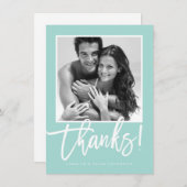 WEDEN DANKE IHNEN einfache Kalligraphie Minze weiß (Vorne/Hinten)