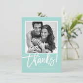 WEDEN DANKE IHNEN einfache Kalligraphie Minze weiß (Stehend Vorderseite)