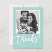 WEDEN DANKE IHNEN einfache Kalligraphie Minze weiß (Vorderseite)