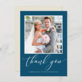 WEDEN DANKE IHNEN Foto Kalligraphie dunkelblau (Vorne/Hinten)