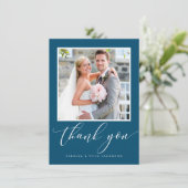 WEDEN DANKE IHNEN Foto Kalligraphie dunkelblau (Stehend Vorderseite)