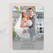 WEDEN DANKS Foto Kalligraphie elegant ovelay Dankeskarte (Vorne/Hinten)