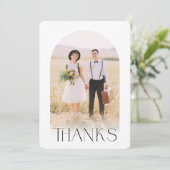 WEDEN DANKT ein paar Foto minimalistischen moderne Einladung (Stehend Vorderseite)