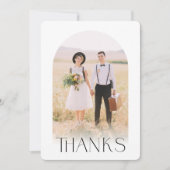 WEDEN DANKT ein paar Foto minimalistischen moderne Einladung (Vorderseite)